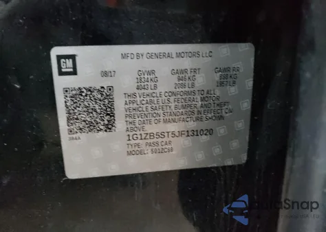 2018 Chevrolet Malibu Ls из США, поврежденный, VIN 1G1ZB5ST5JF131020